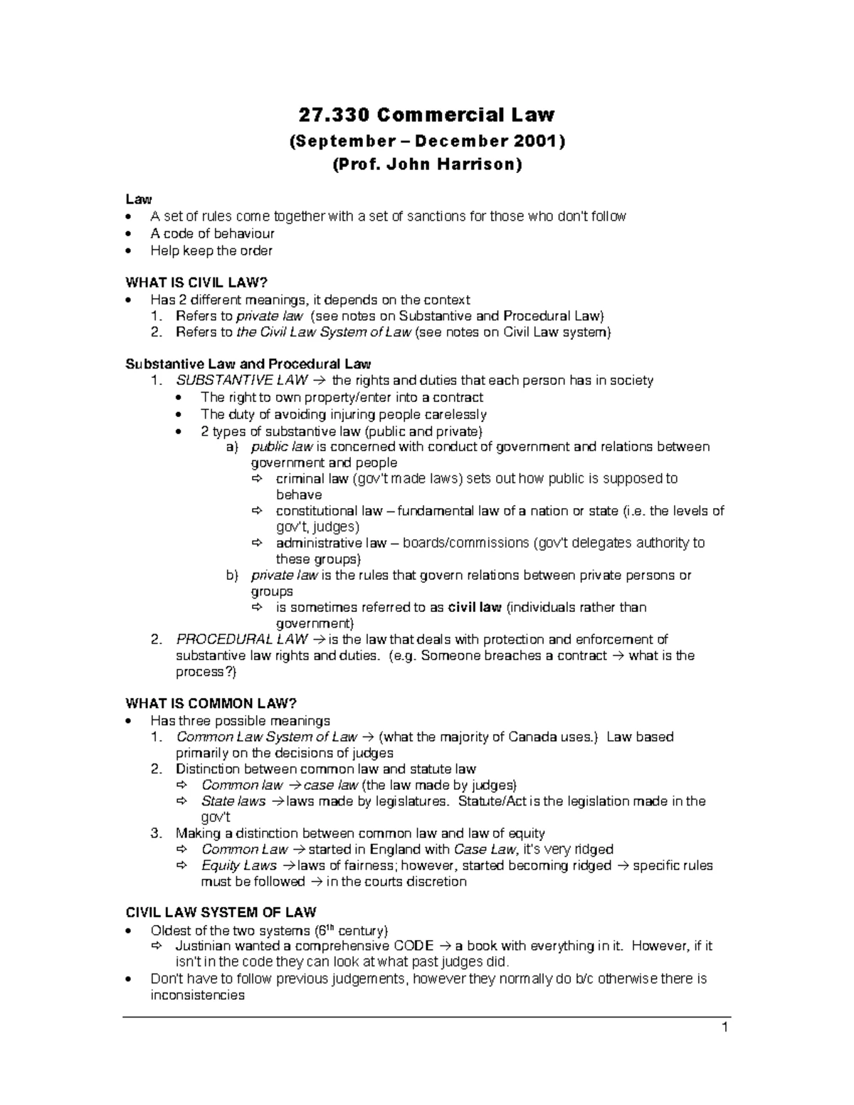 Sample Final Exam for U of M - Commercial Law, April 2022 - Studocu