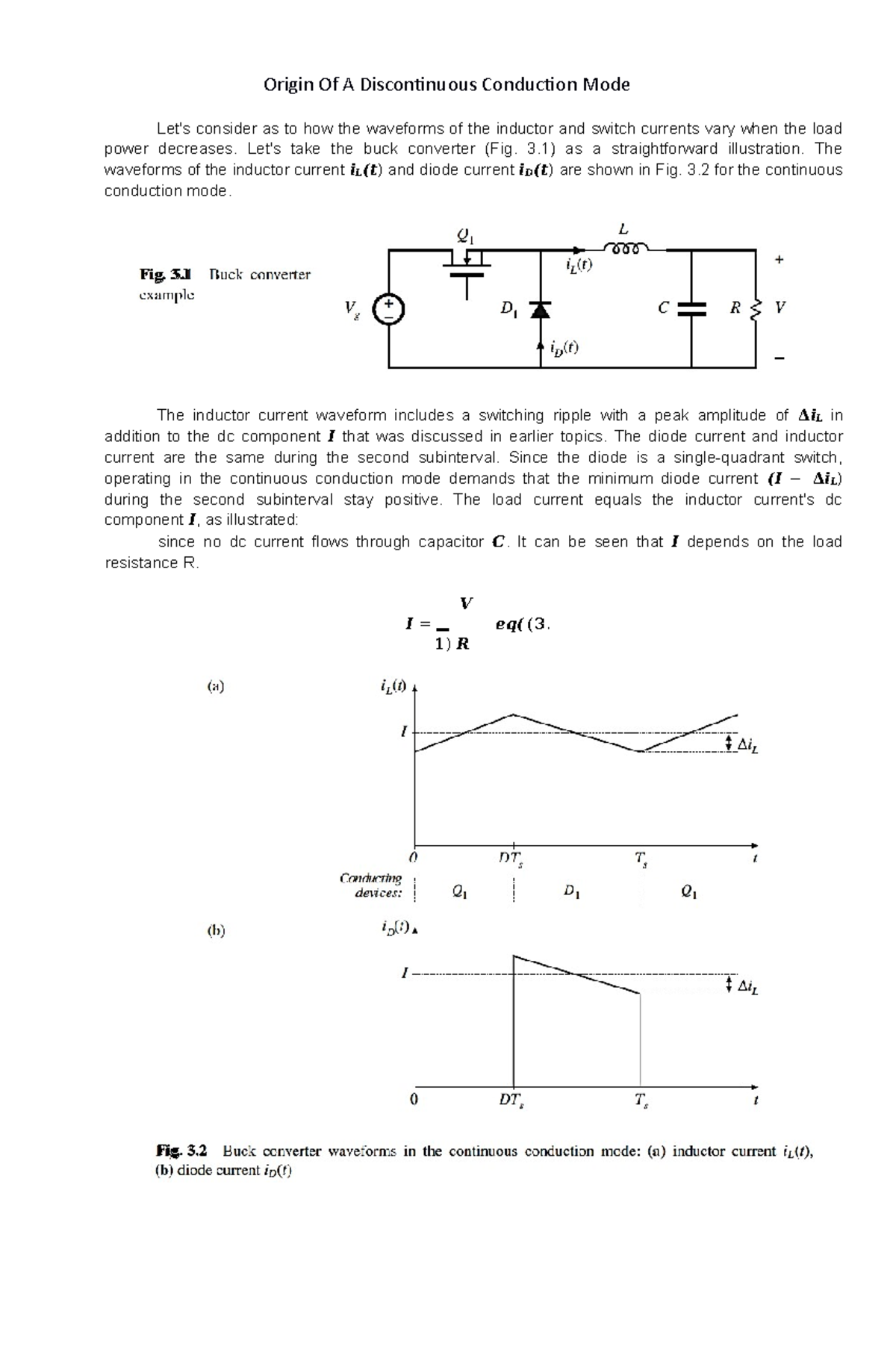 Origin Of A Discontinuous Conduction Mode - Let's take the buck ...