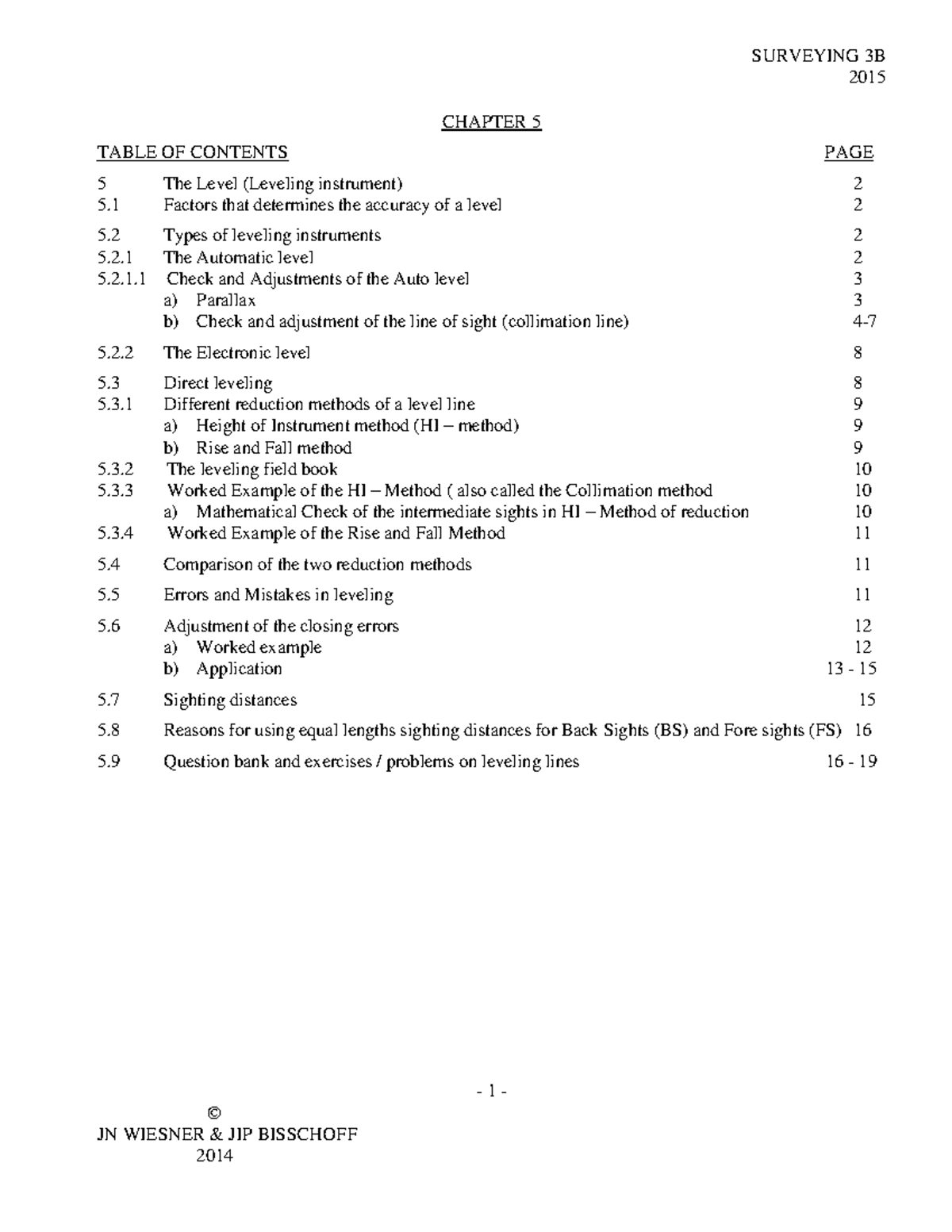 Surveying 3B Summary: Chapter 5 - Leveling Instruments Explained - Studocu
