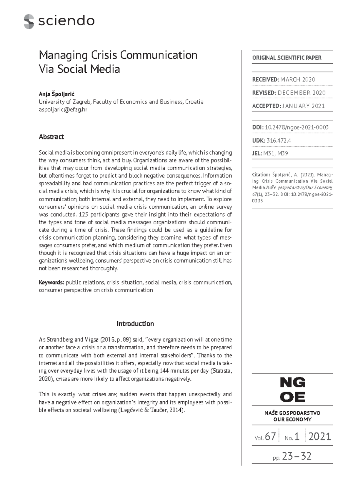 Crisis Comm. Management in Social Media: Insights from Consumer Survey ...