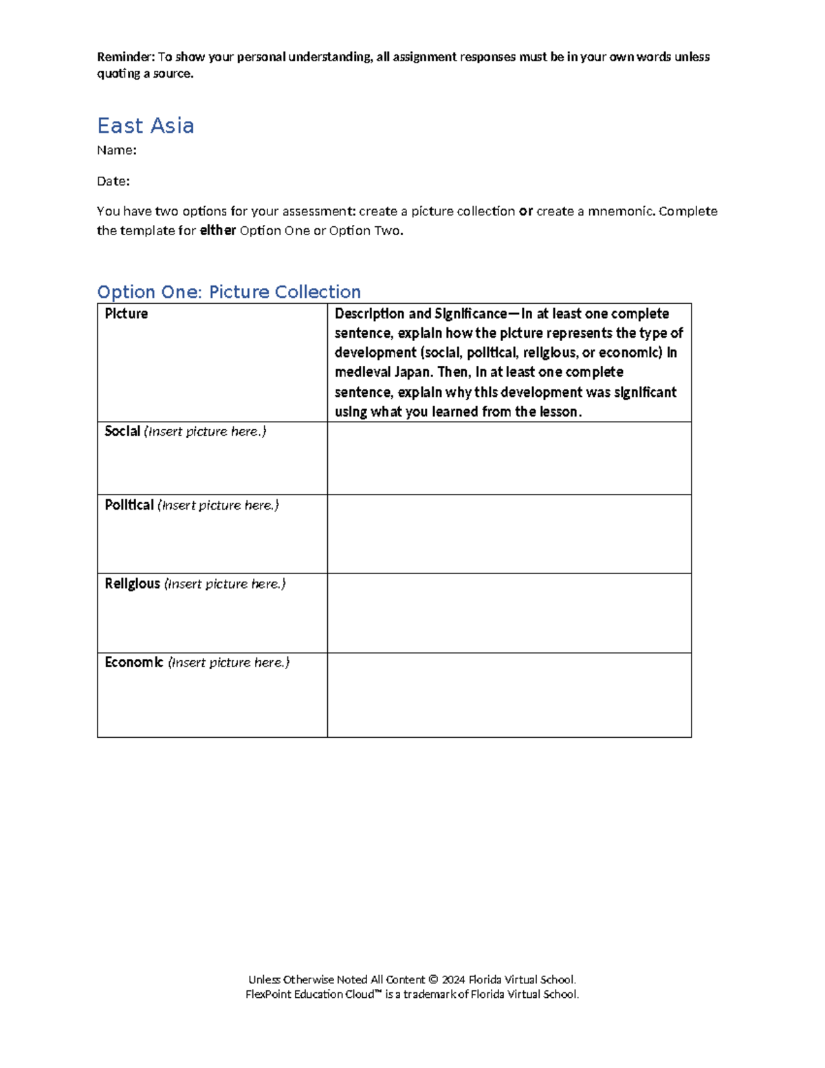 East Asia Assessment: Picture Collection or Mnemonic (2.07) - Studocu
