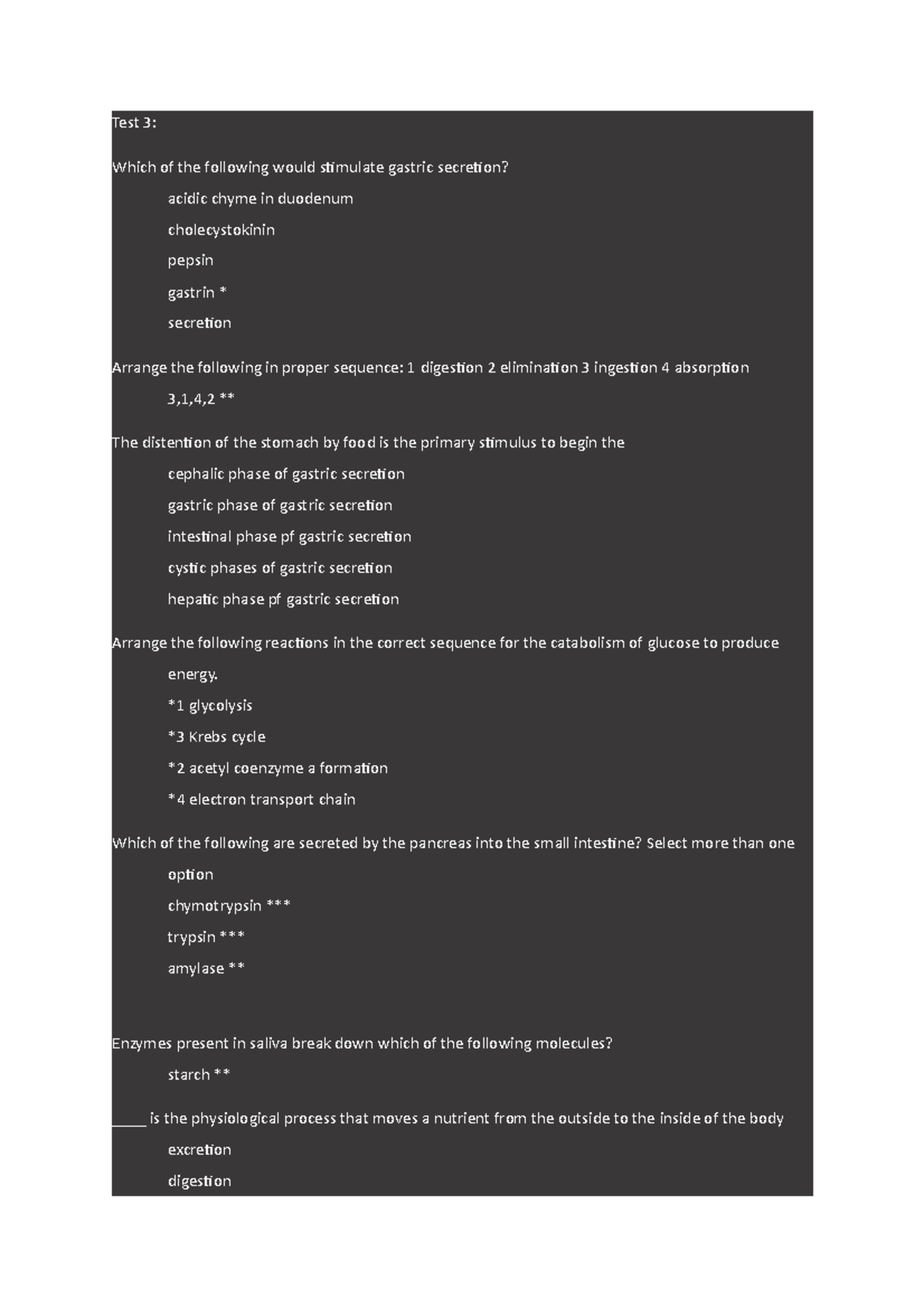 human physiology 2 notes and practice questions - SBBS - VU - Studocu