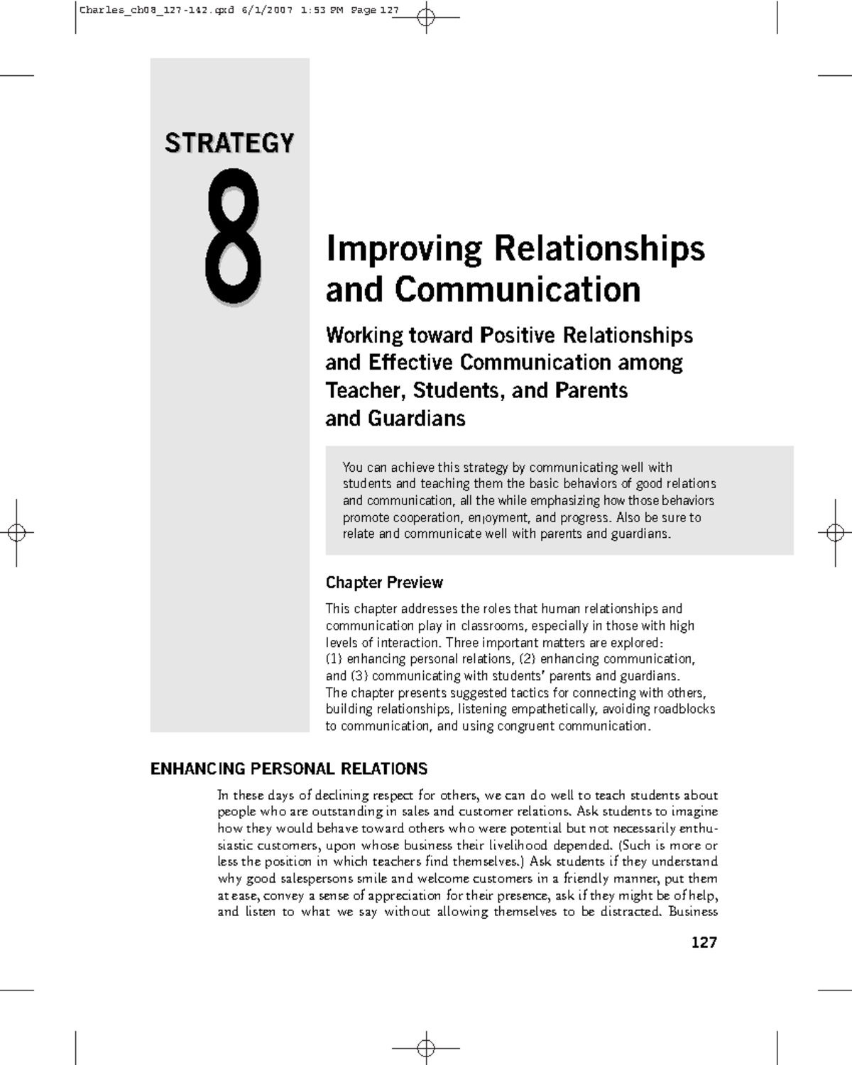 Improving Relationships & Communication in Classrooms (EDU 101) - Studocu