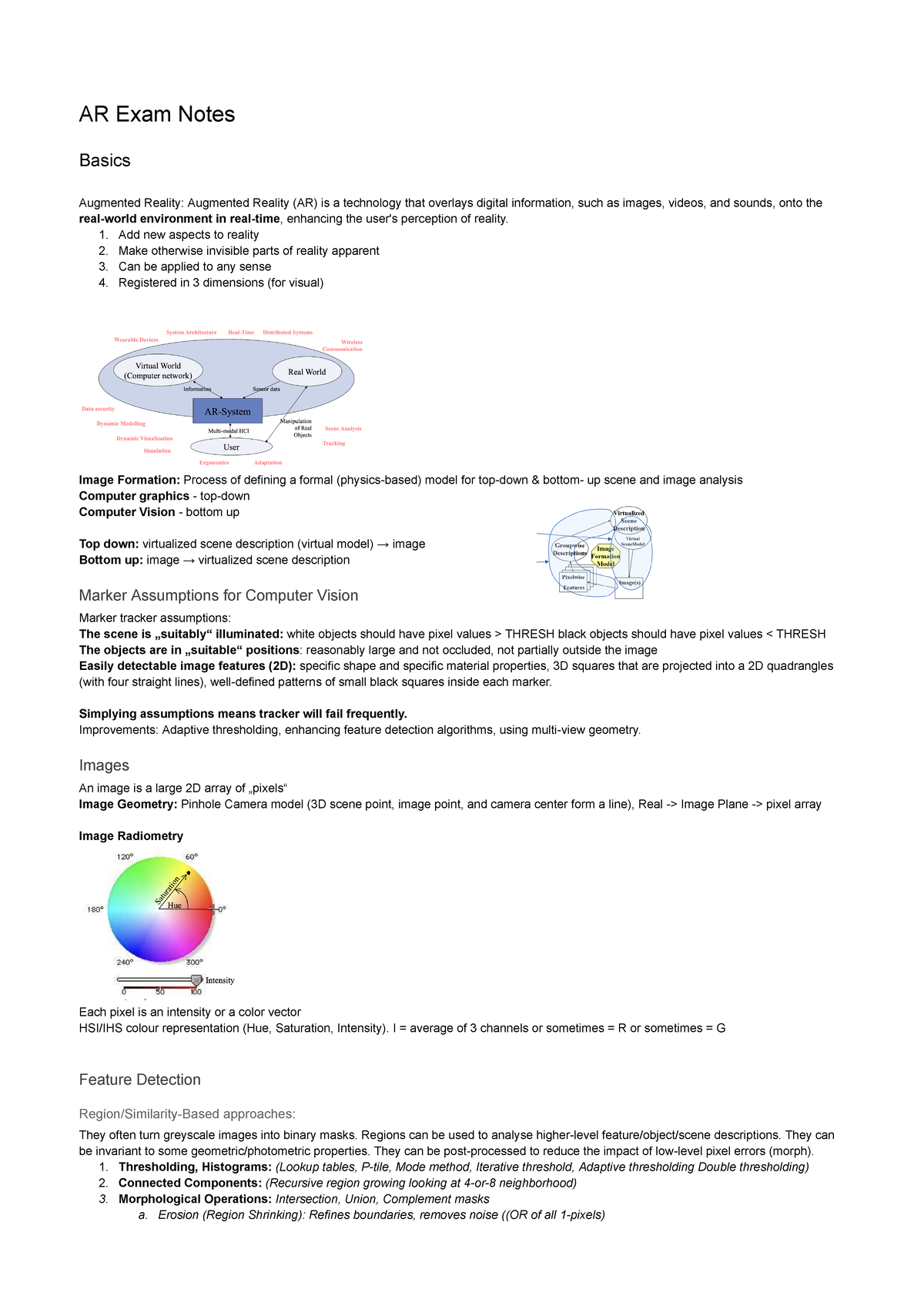 AR Lecture Notes: Understanding Augmented Reality Concepts and ...