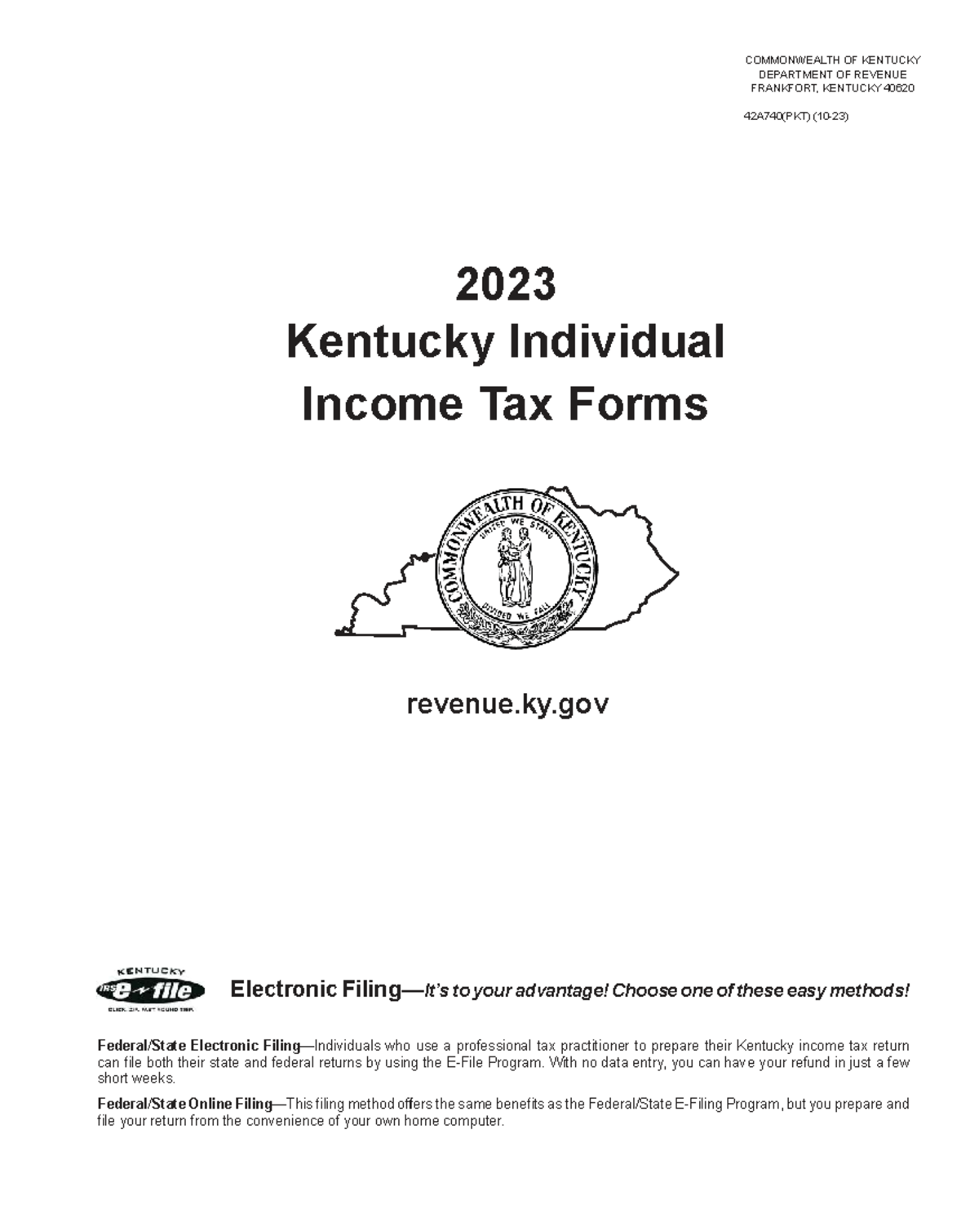 2023 Kentucky Individual Income Tax Form 740 Instructions - Studocu