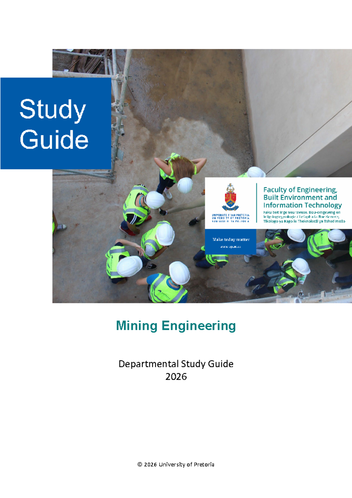 Mining Engineering Departmental Study Guide 2026 - University of ...