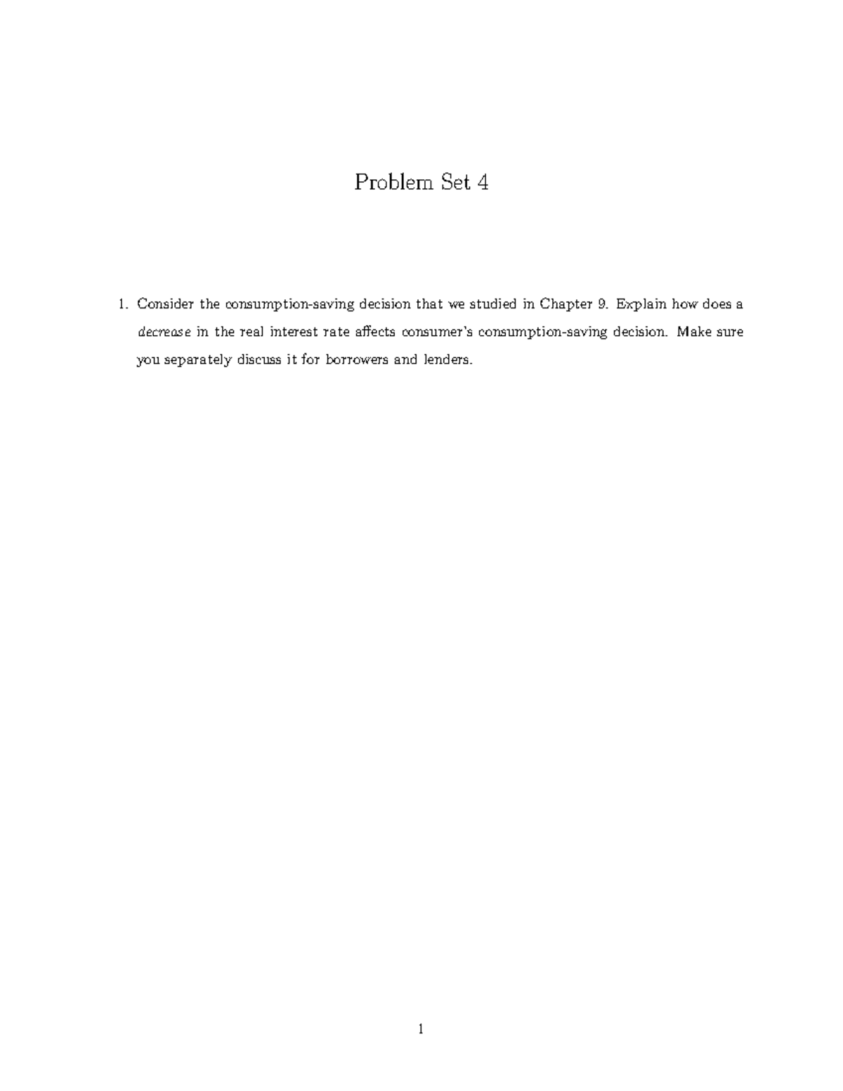 PS4 - Problem Set 4 Analysis: Consumption, Saving, and Firm Profit ...