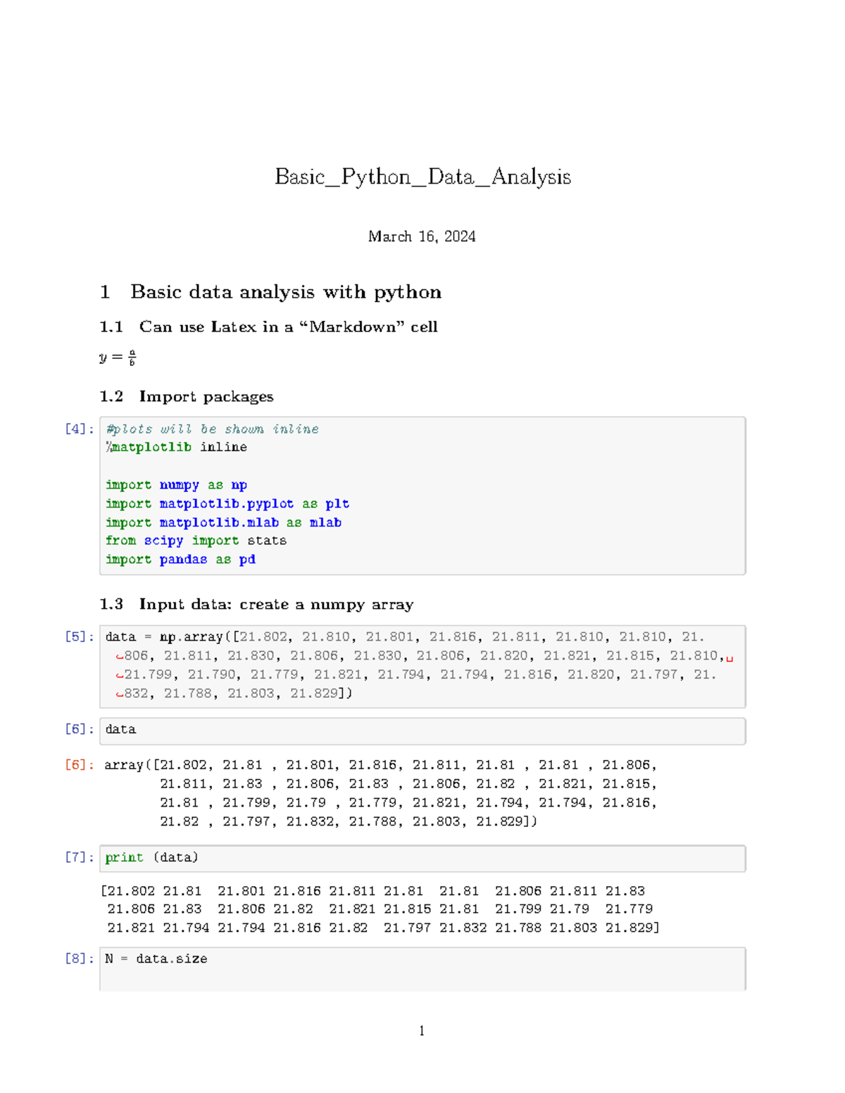 Basic Python Data Analysis Techniques and Tools - Studocu