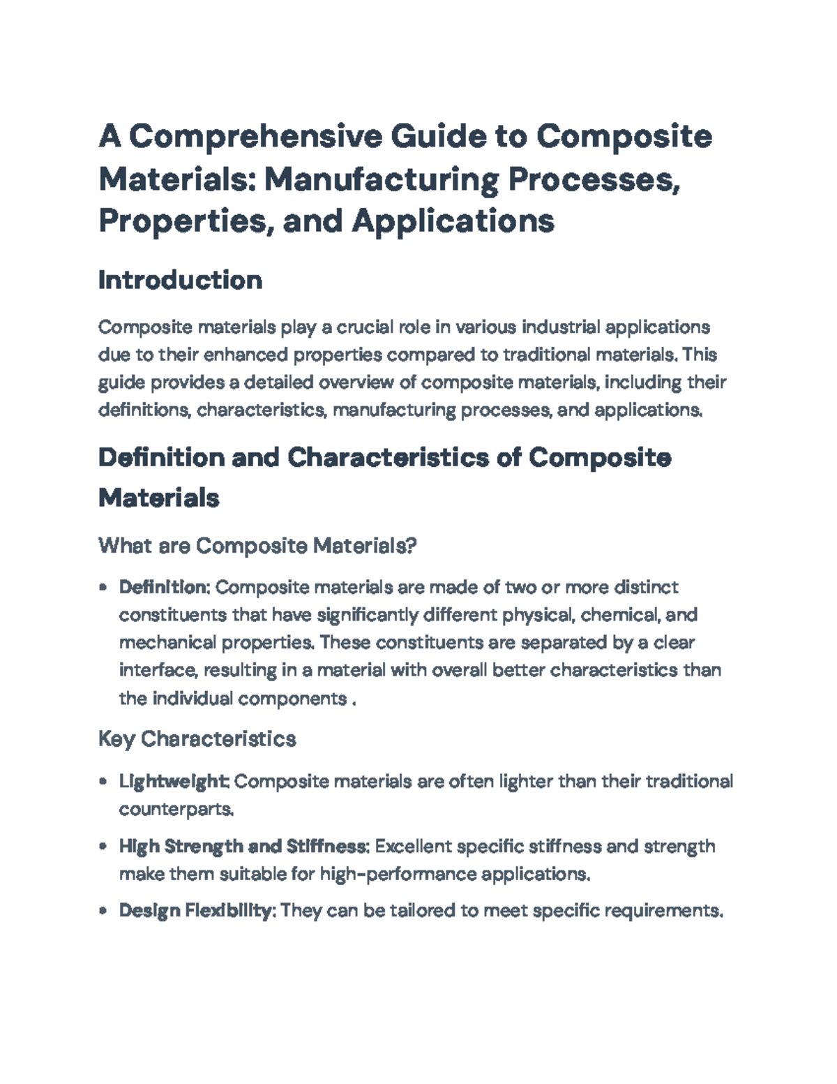 Comprehensive Guide to Composite Materials: Processes & Applications ...