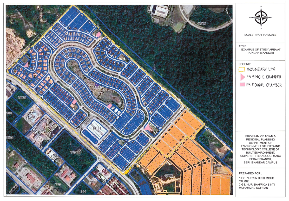 Study Area Map of Electric Substation - Town & Regional Planning 1271 ...