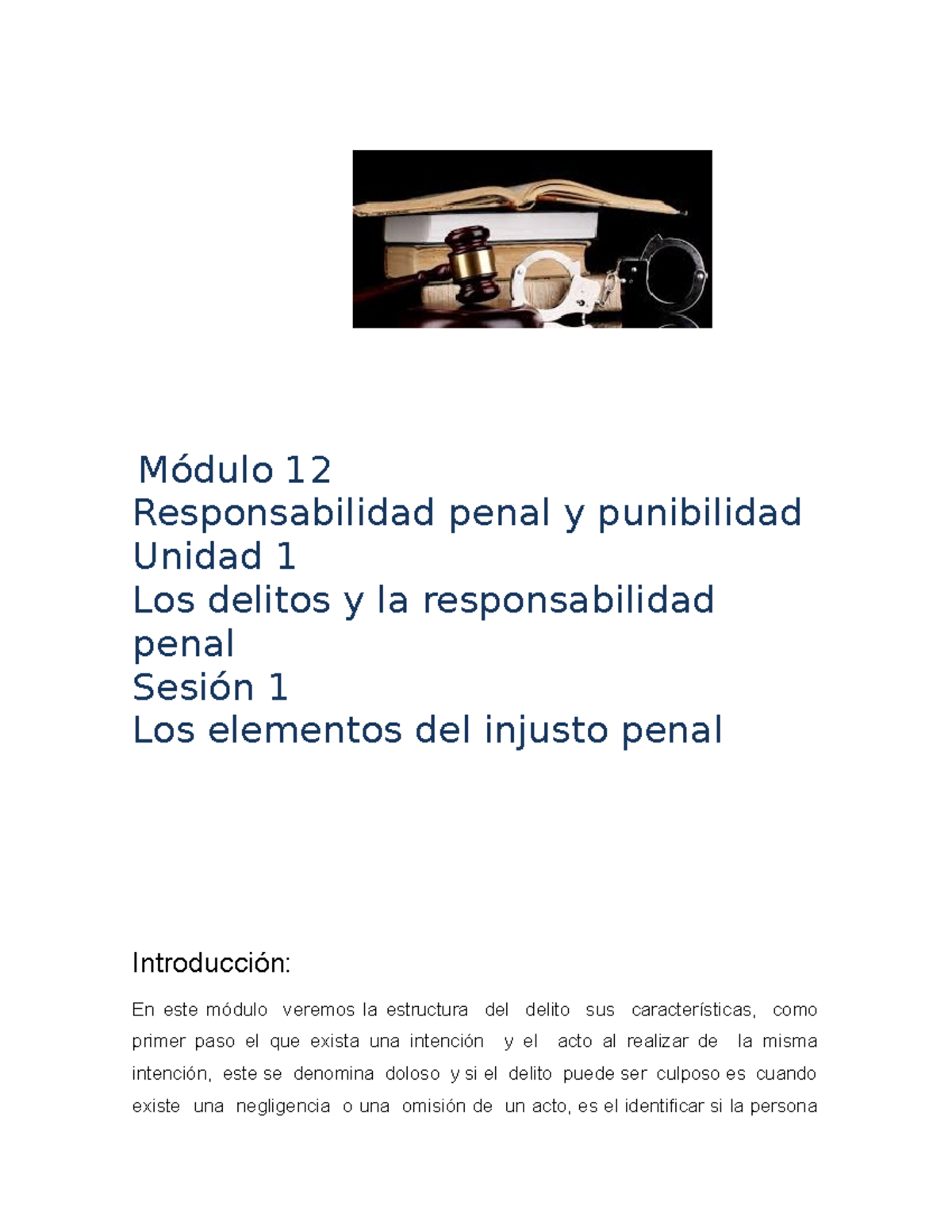 M12 U1 S1 Responsabilidad penal y punibilidad - Módulo 12 ...