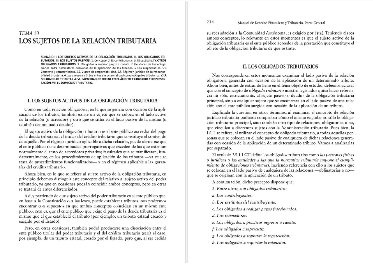214 Manual de Derecho Financiero y Tributario: Tema 10 - Sujetos de la ...