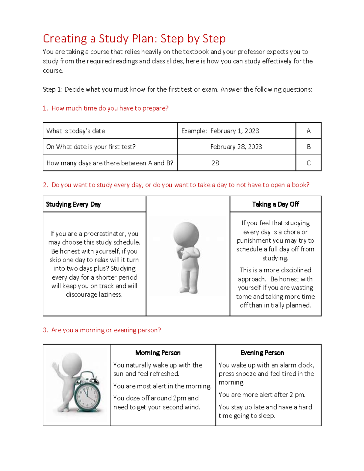Creating a Study Plan - How to make a good schedule for your studies ...