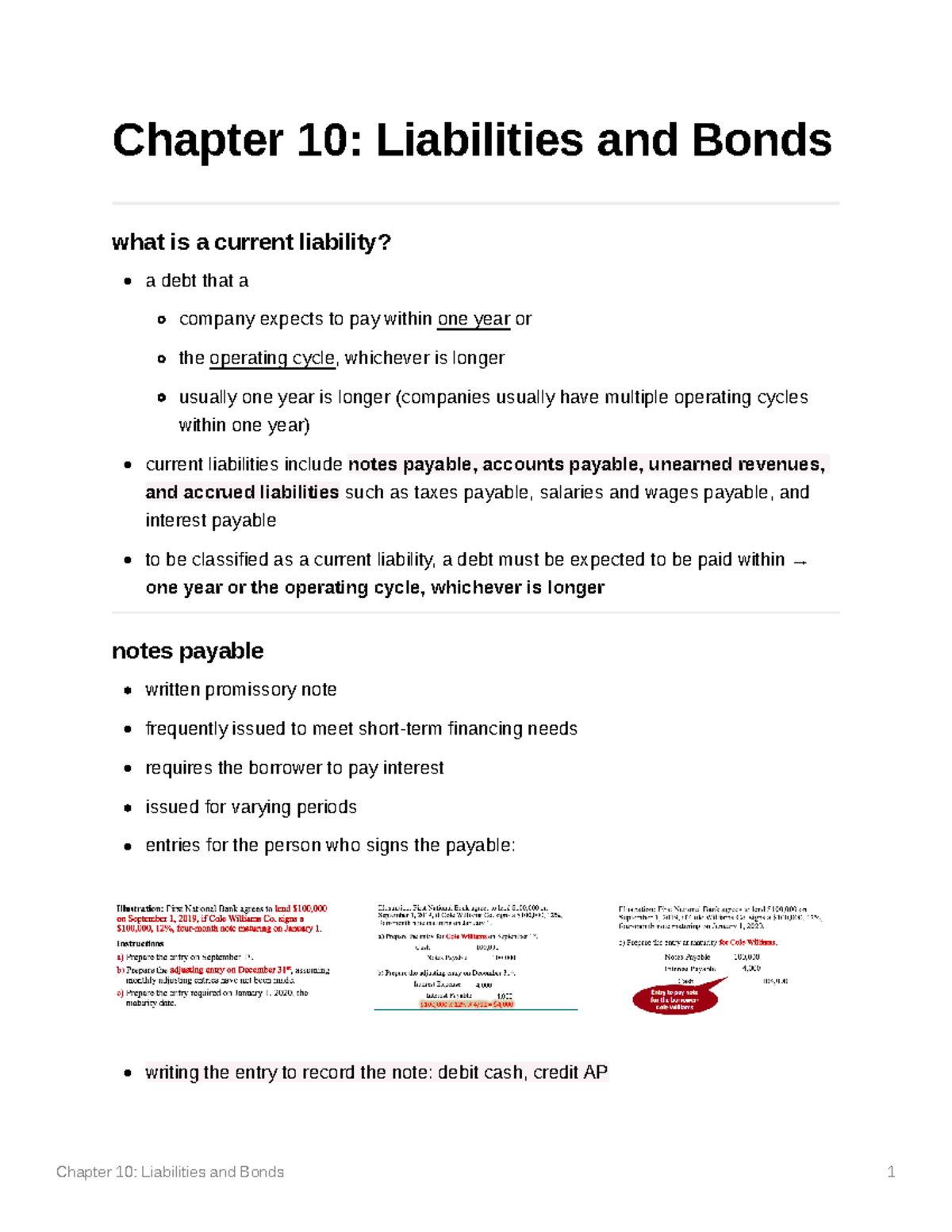 Chapter 10 Liabilities and Bonds - Chapter 10: Liabilities and Bonds ...