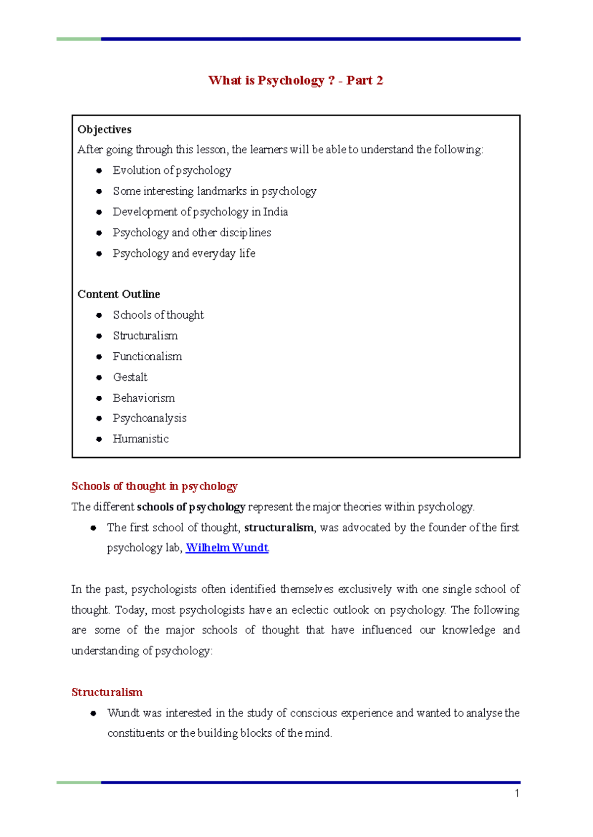 PSY 101: Understanding Psychology - Key Concepts and Schools of Thought ...