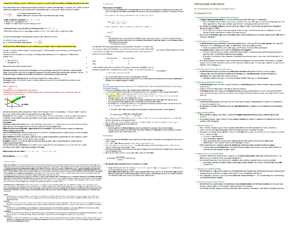 EC120 Final Exam Cheat Sheet: Key Economic Rules and Concepts - Studocu