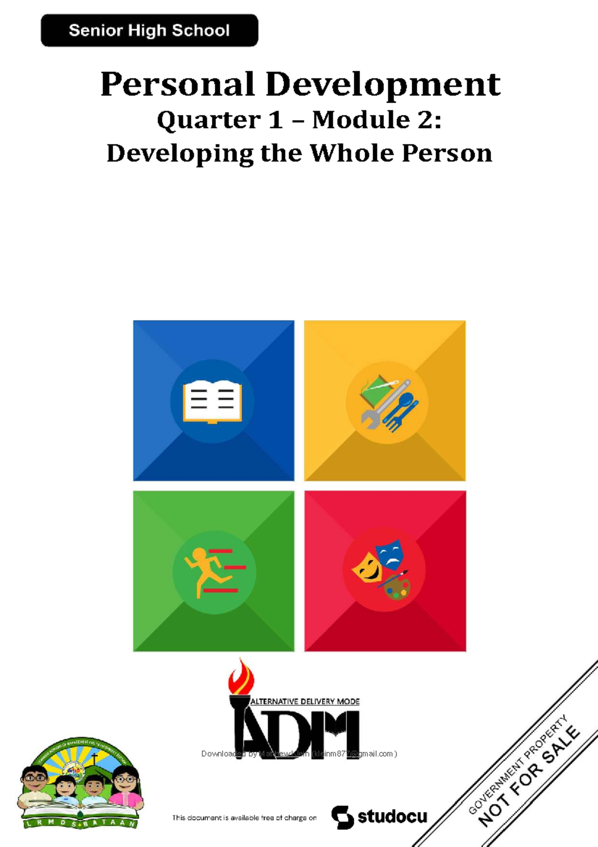 Personal Development Grade 11 - Quarter 1 Module 2 Notes - Studocu