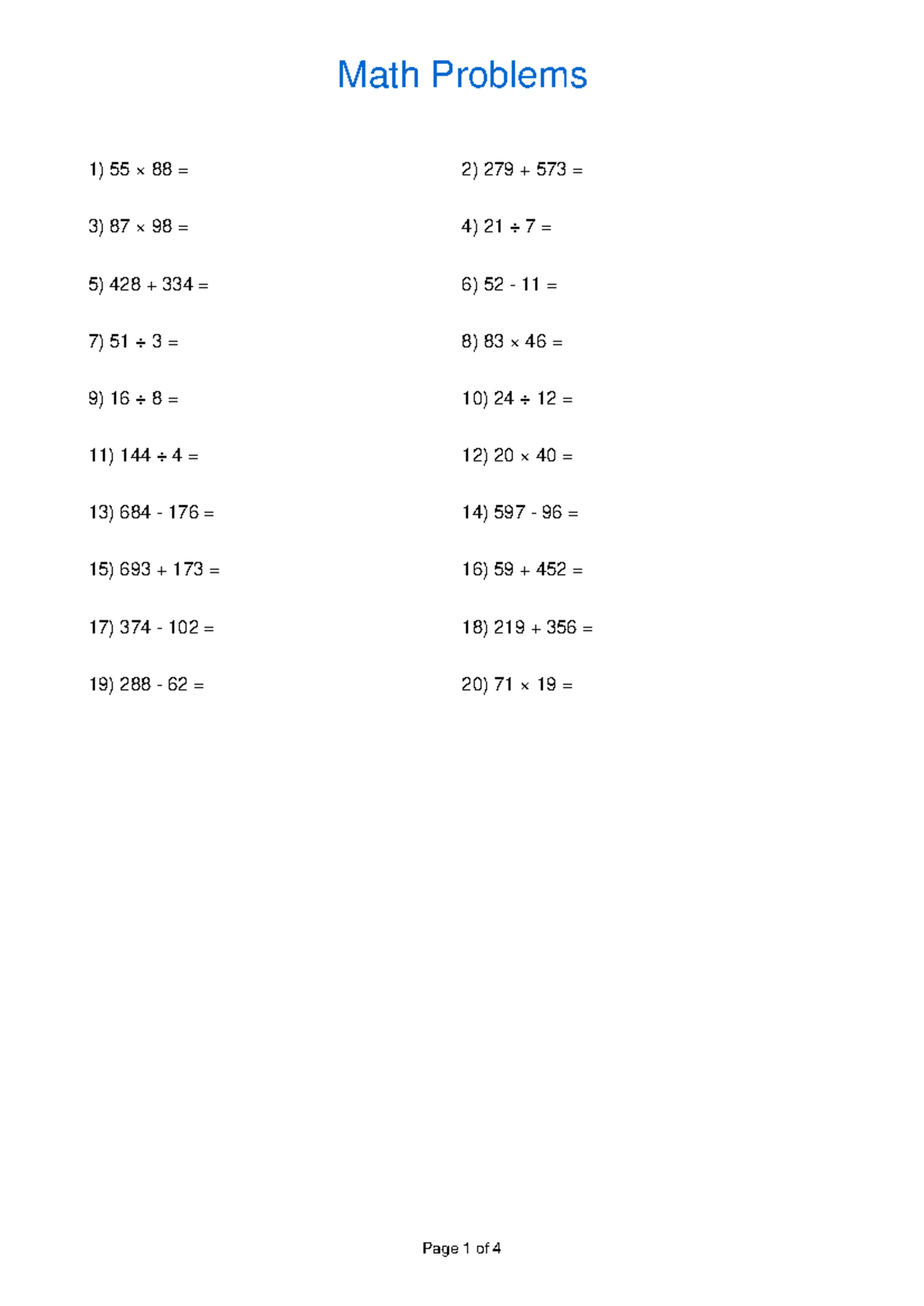 Math Problems & Solutions for Questions 2 - Winter 2023 - Studocu