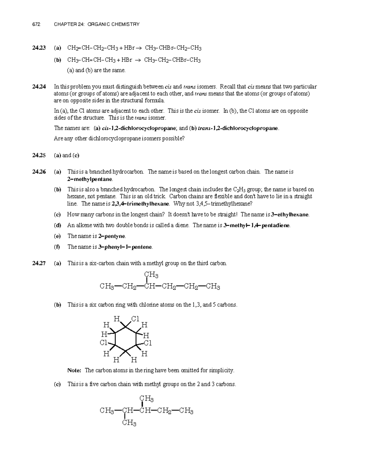 672 CHAPTER 24: ORGANIC CHEMISTRY ISOMERS & HYDROCARBONS - Studocu