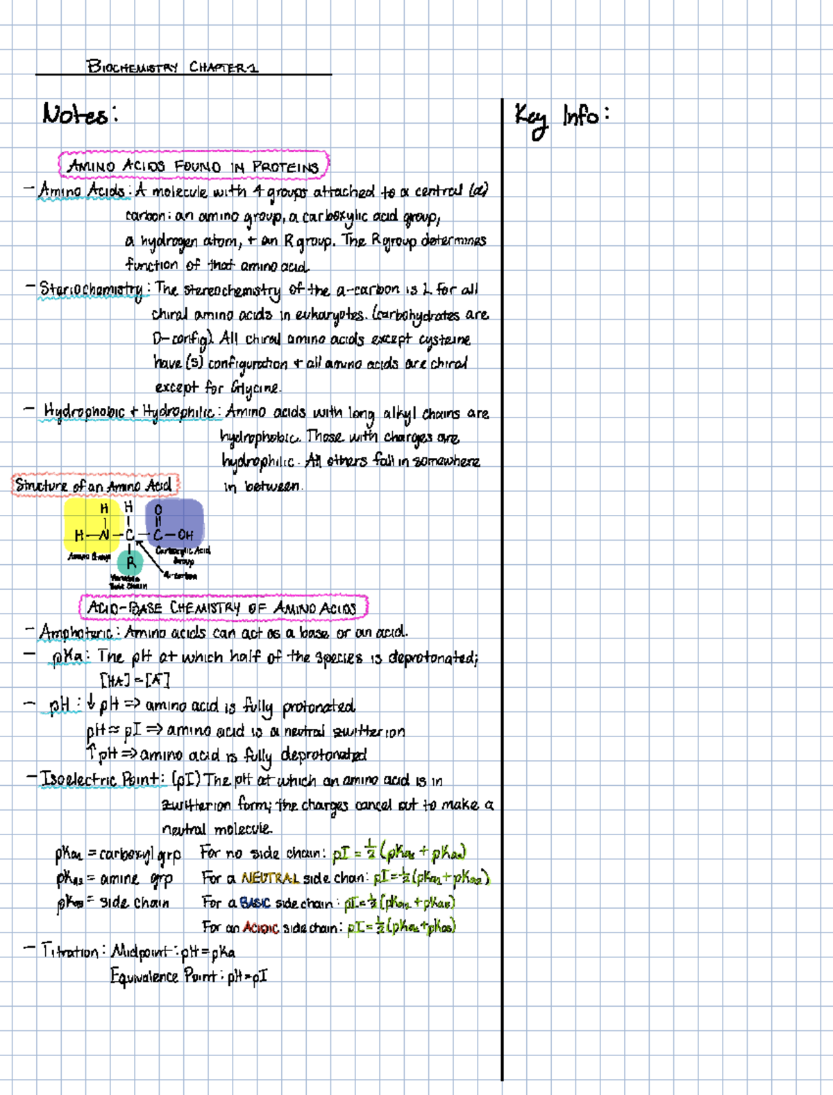Biochemistry - Chapter Summaries for Chapters 1, 2, and 3 - Studocu