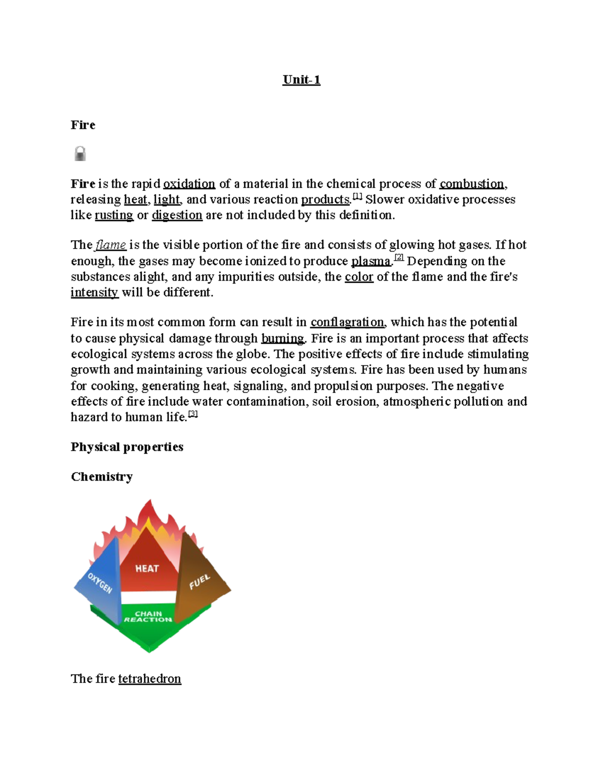 Fire Engineering Lecture Notes: Understanding Combustion & Fire Safety ...