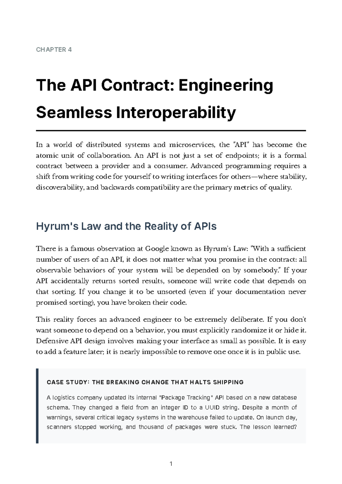 CHAPTER 4: The API Contract and Interoperability in Distributed Systems ...