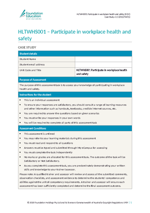 [Solved] Describe the WHS responsibilities of Littlely Learning Centre ...