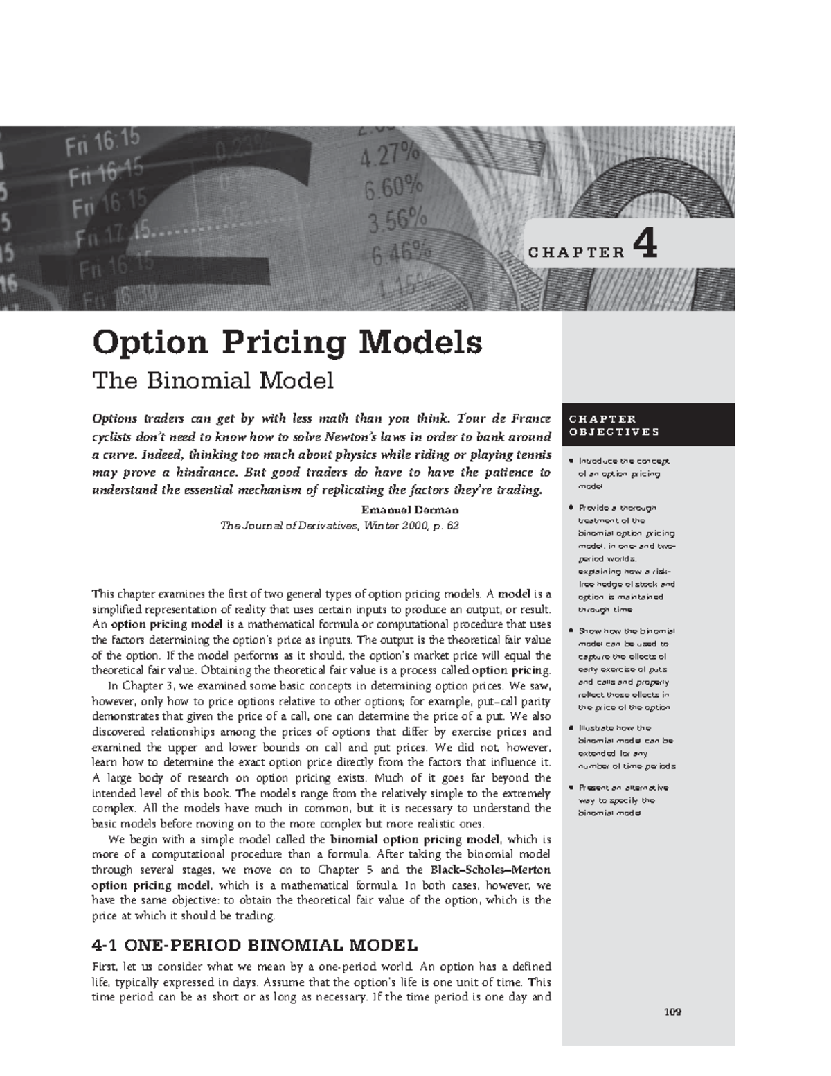 Chapter 4: Understanding the Binomial Option Pricing Model - Studocu