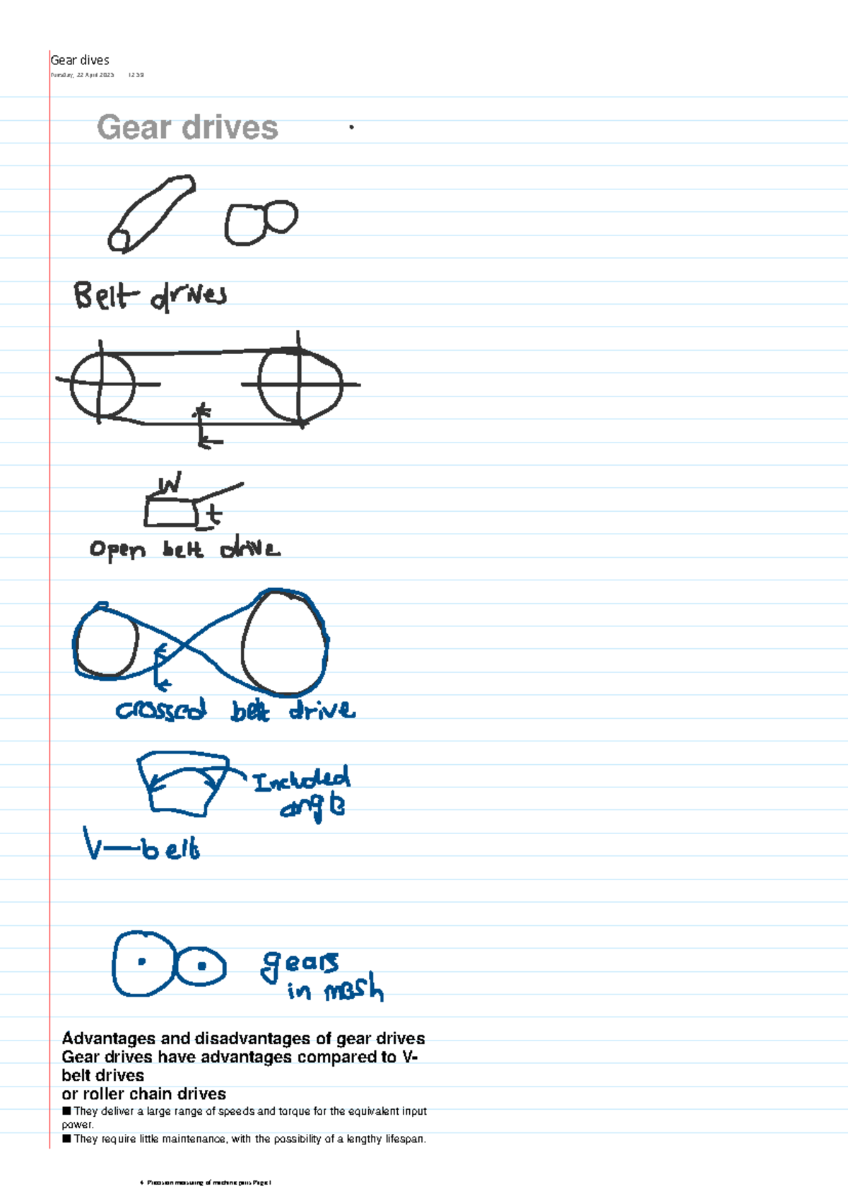 Gear Drives Advantages & Disadvantages - MECH 101 Final Exam Notes ...