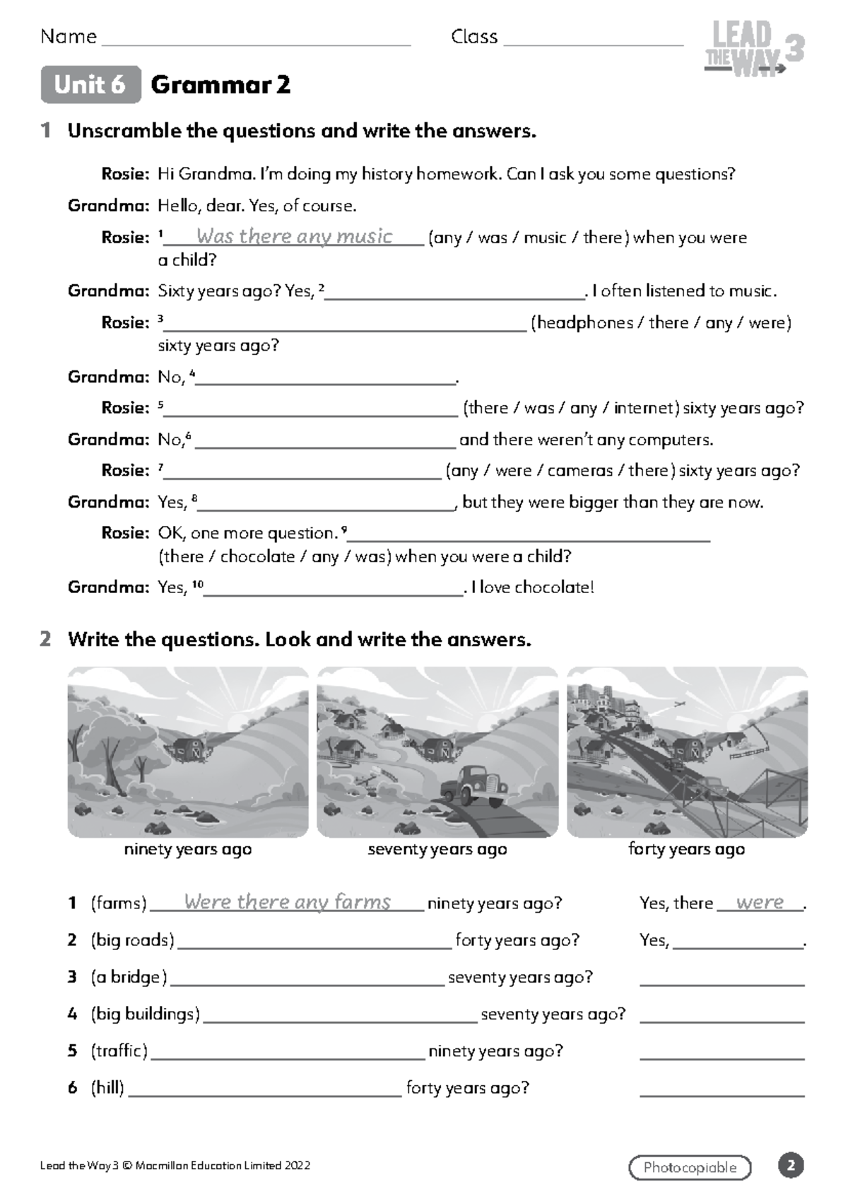 U6 Grammar Worksheet 2 - Unscrambling Questions and Answers - Studocu