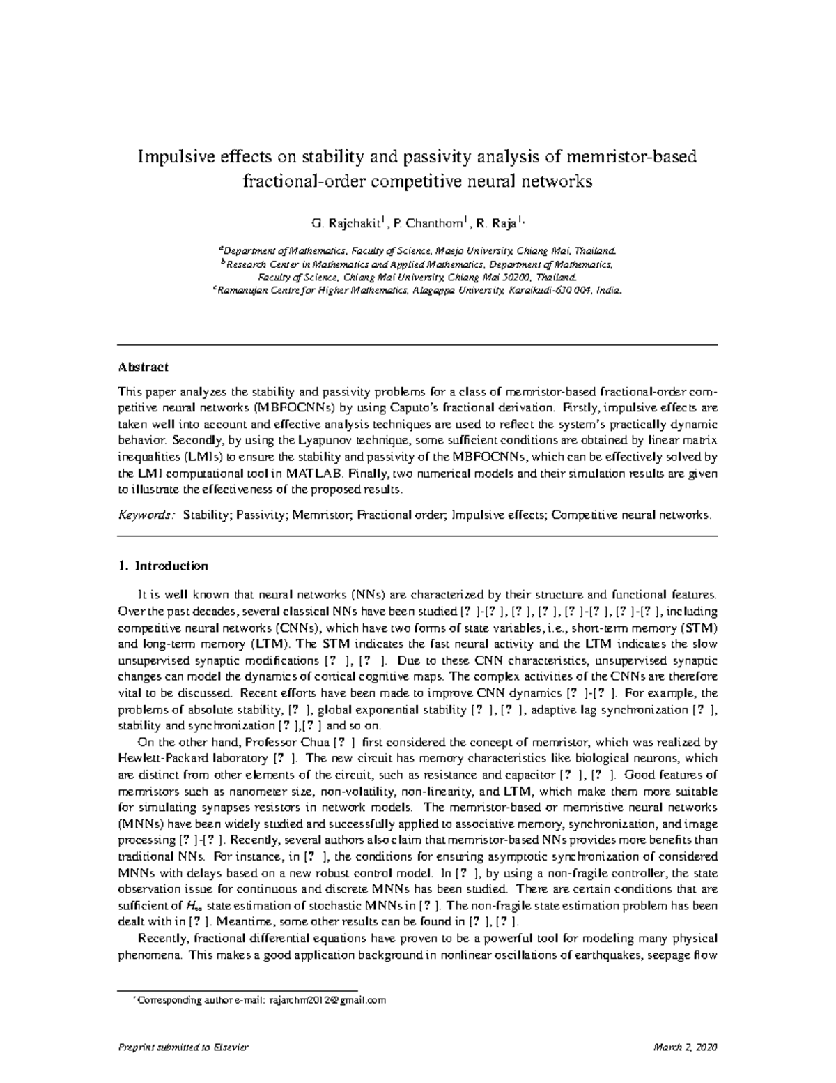 Stability and Passivity Analysis of Impulsive Competitive Neural ...