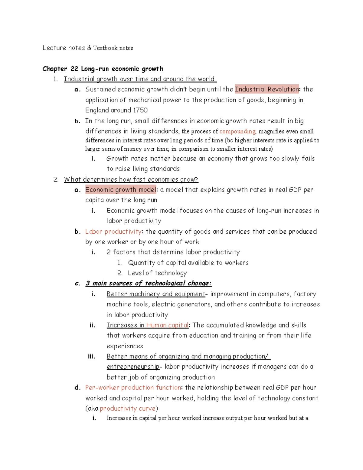 Economics Vocabulary and Notes (Final Exam, Chapter 1) - Studocu