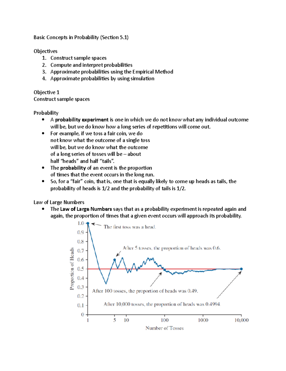 Ch. 5.1 (Math 241) - Professor: Ken Li - Basic Concepts in Probability ...