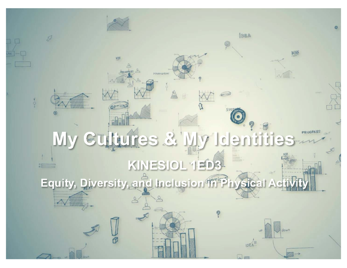 KINESIOL 1ED3 Lecture: My Cultures, My Identities and Kin Learning ...