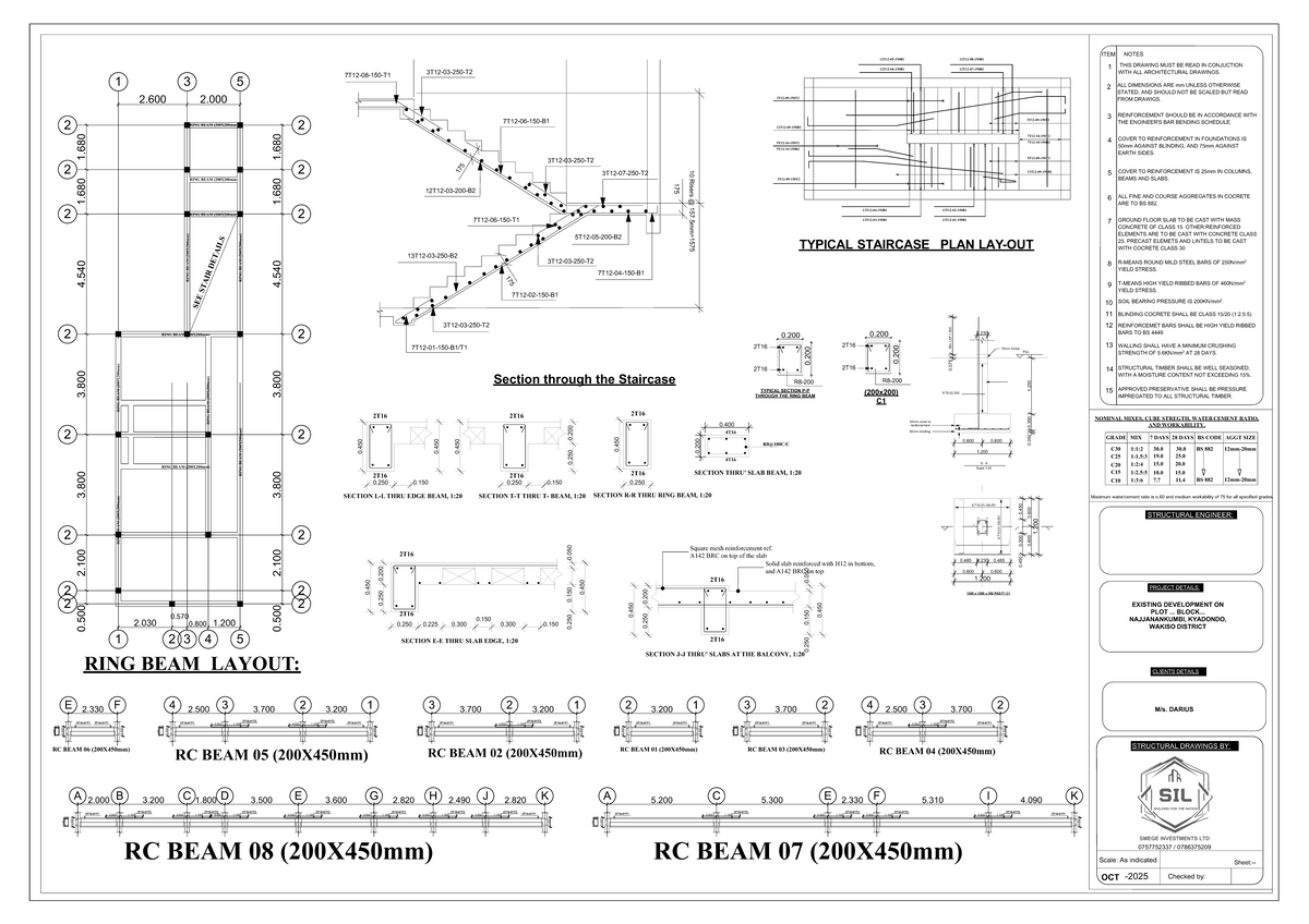 D1 015237 - Structural Drawings for Ring Beam and RC Beams - Studocu