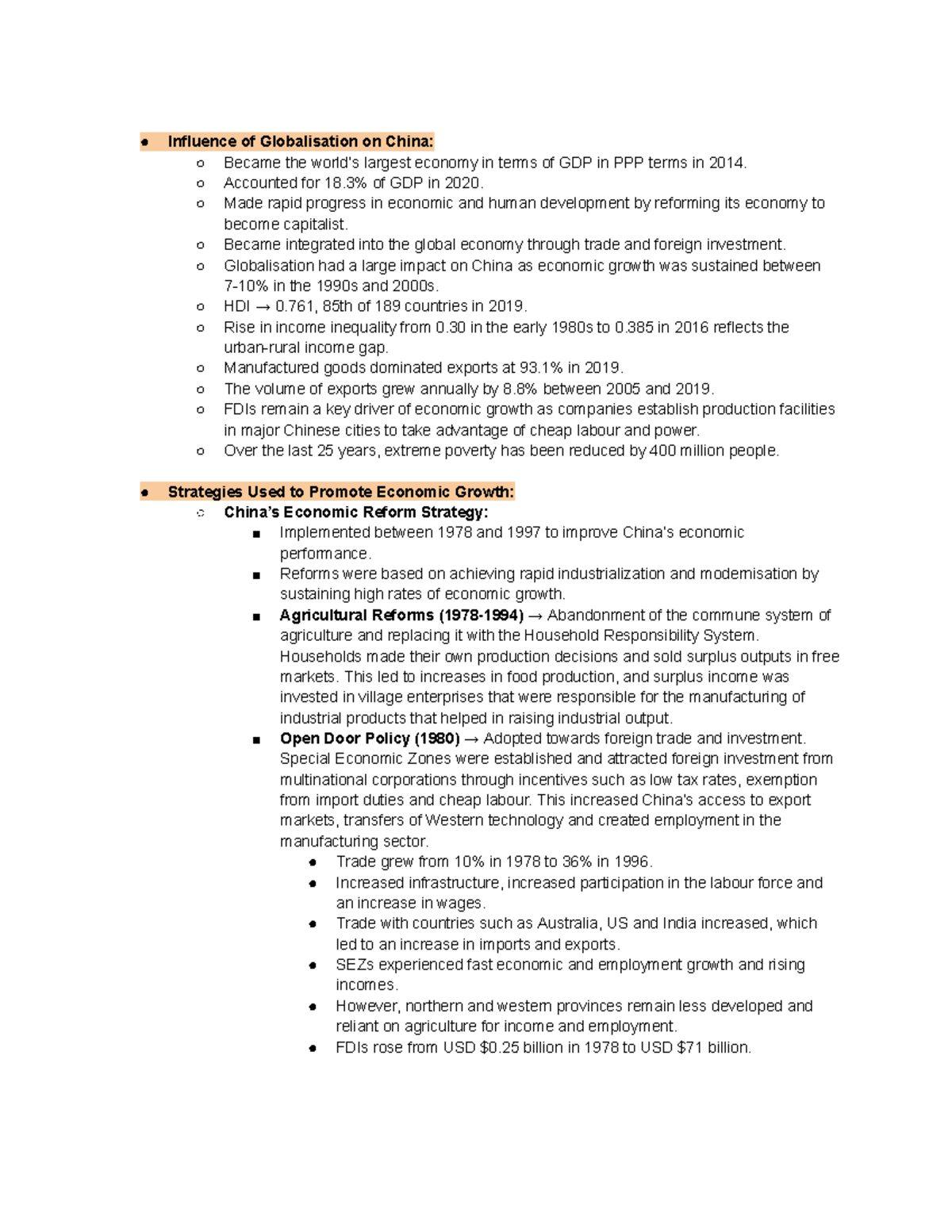 Influence of Globalisation on China: Economic Growth & Development ...
