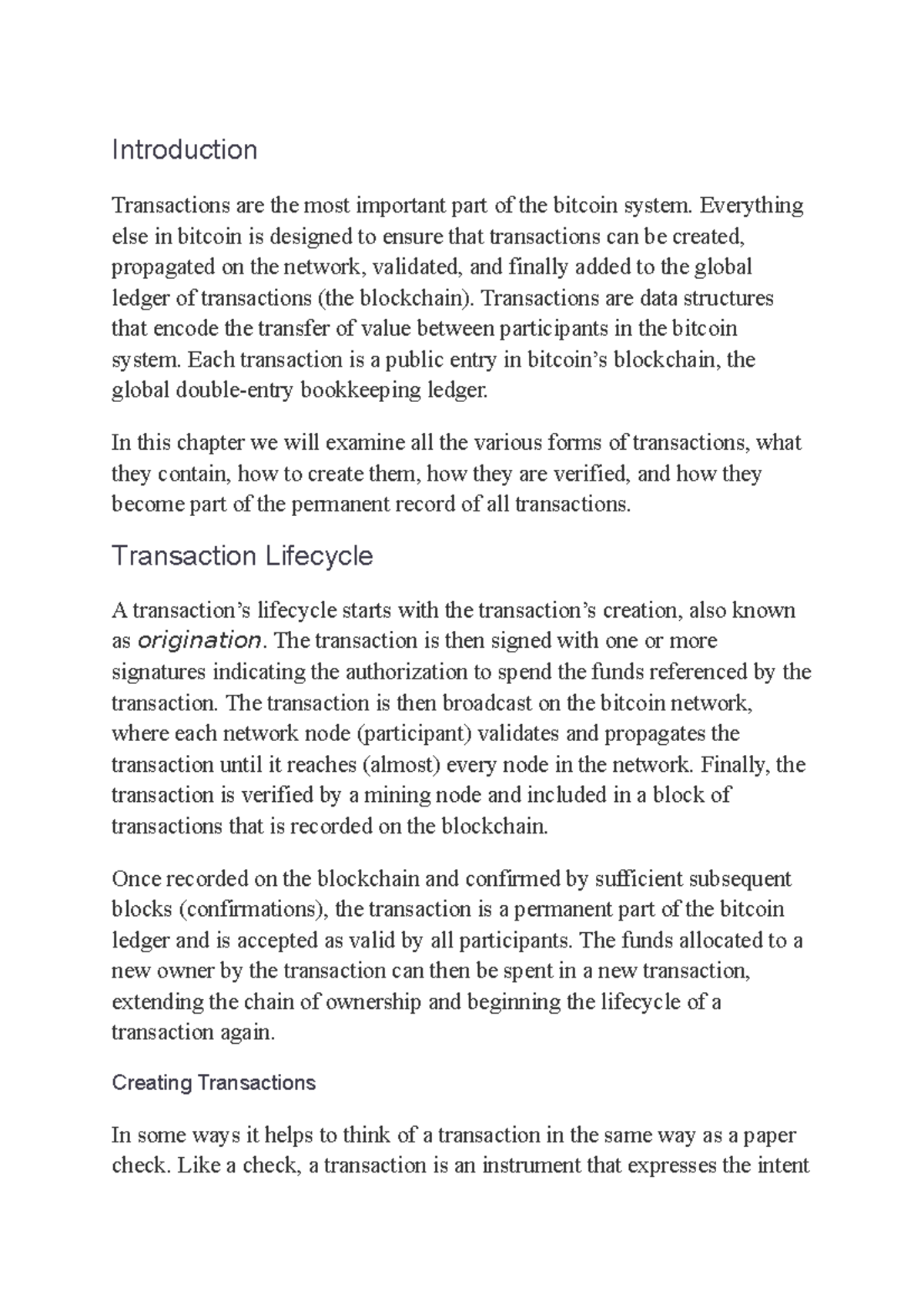 Intro to Transacting: Chains and Orphan Transactions in Bitcoin - Studocu