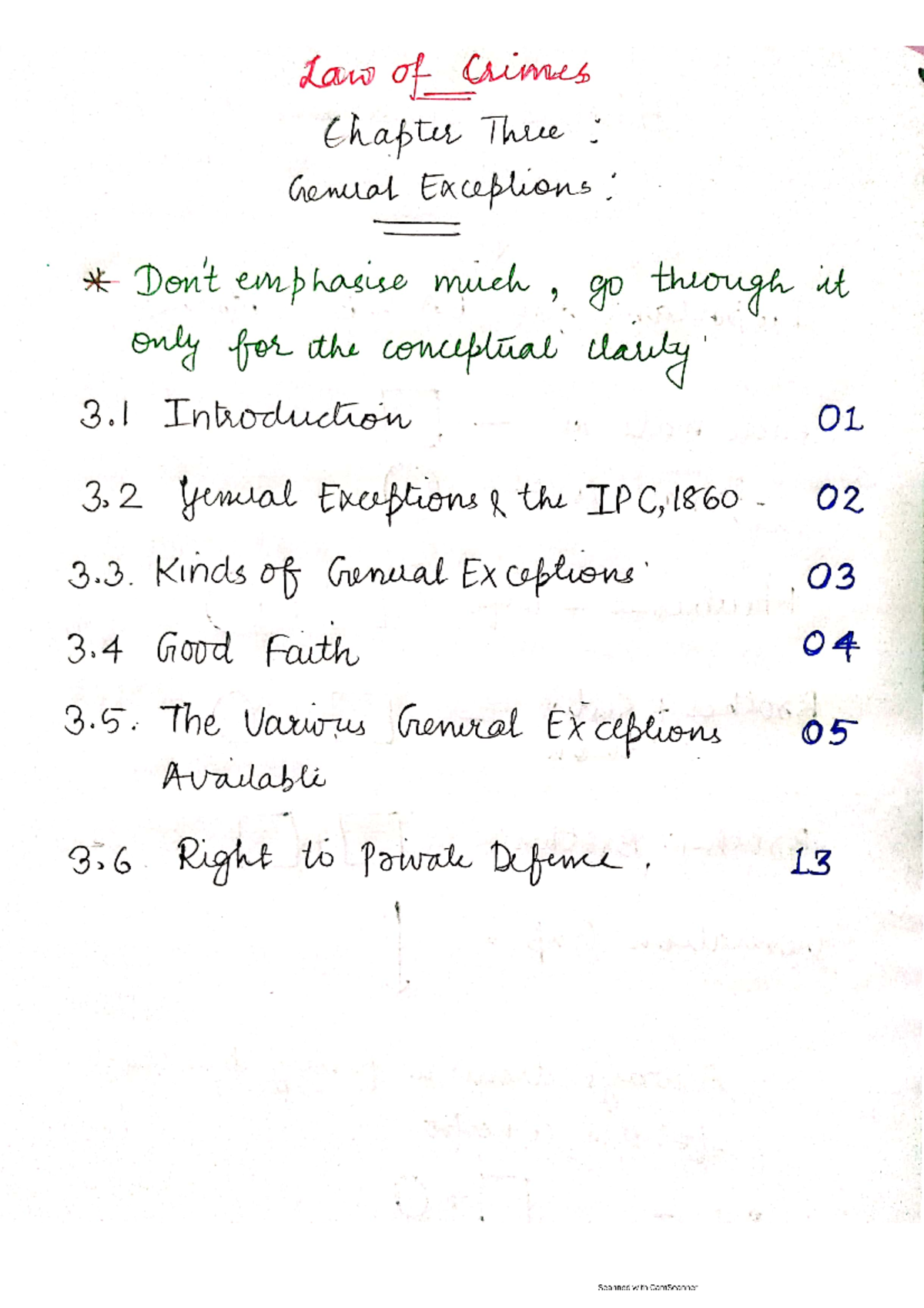 General Exceptions in Criminal Law: Key Concepts and Principles - Studocu