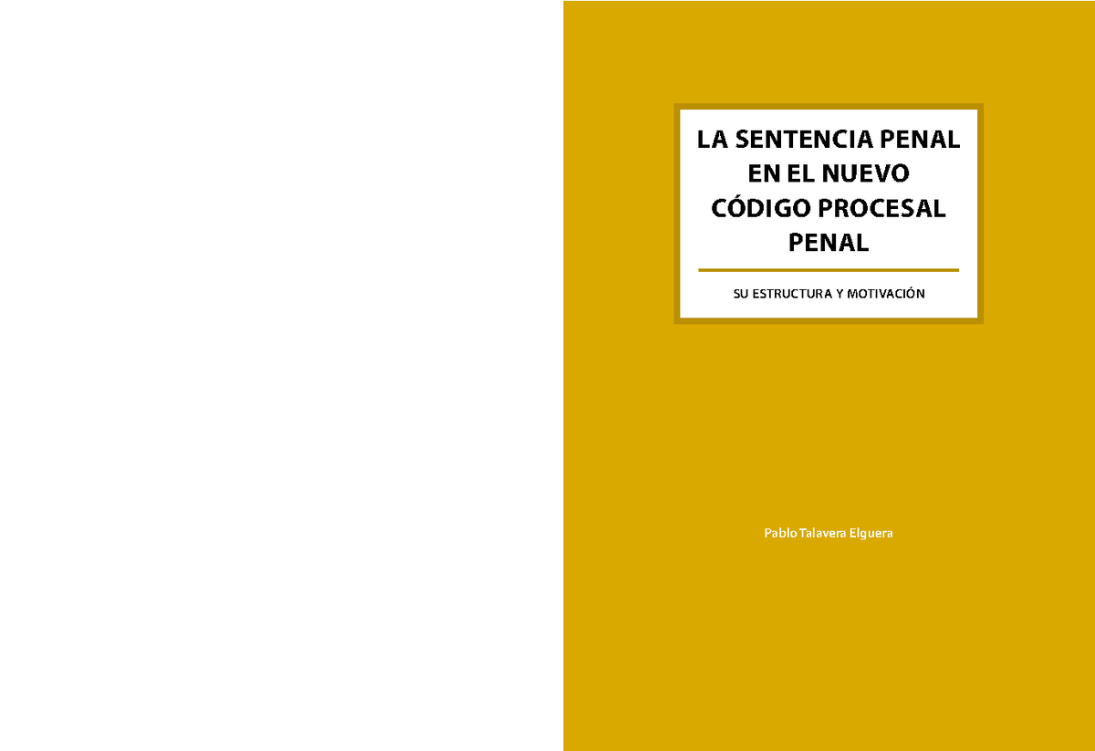 LA Sentencia Penal EN EL Nuevo Codigo Procesal Penal - LA SENTENCIA