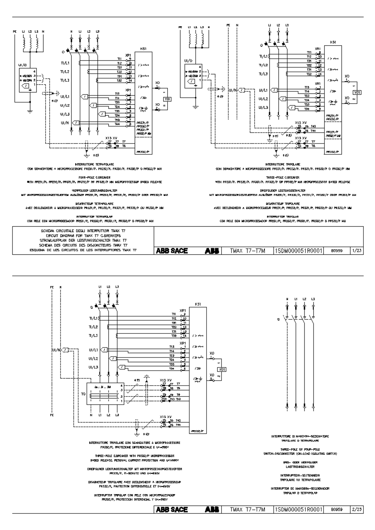 ABB TMAX B0959 Circuit Breaker Control and Protection Overview - Studocu