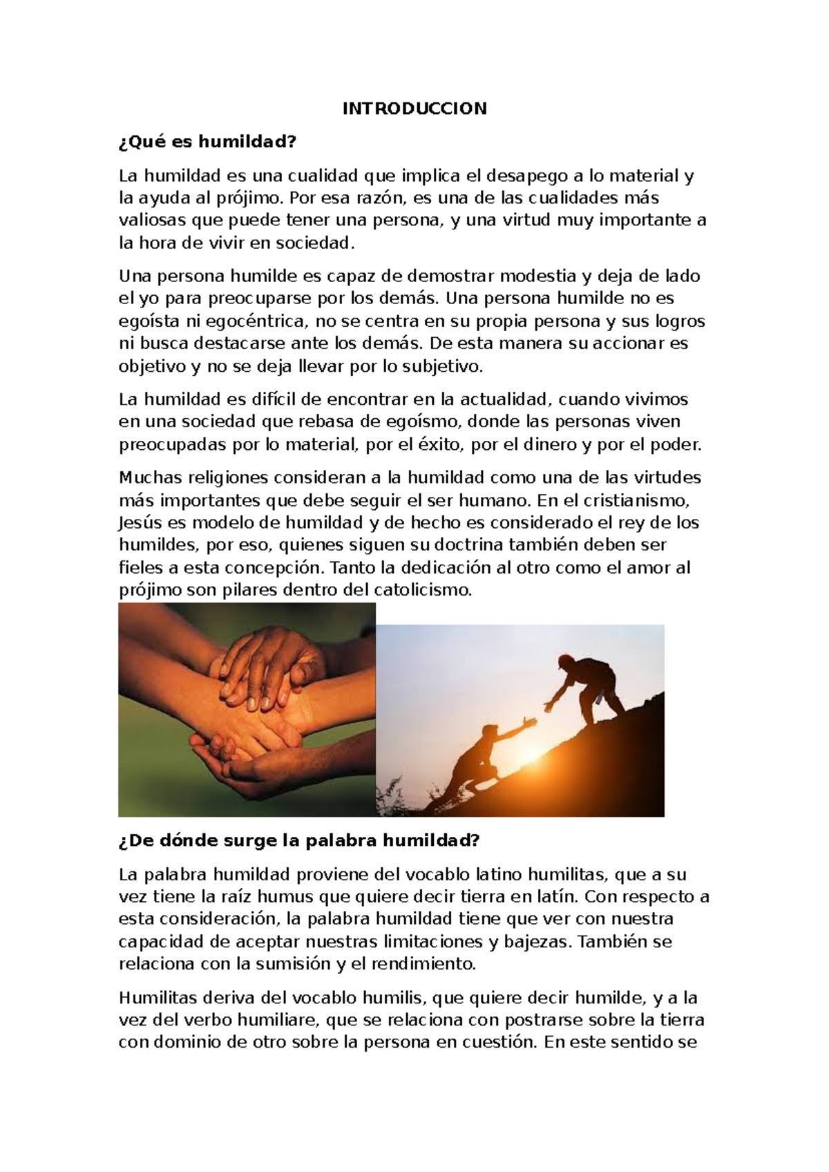 Qué es la Humildad: Reflexiones y Virtudes en la Sociedad Actual - Studocu