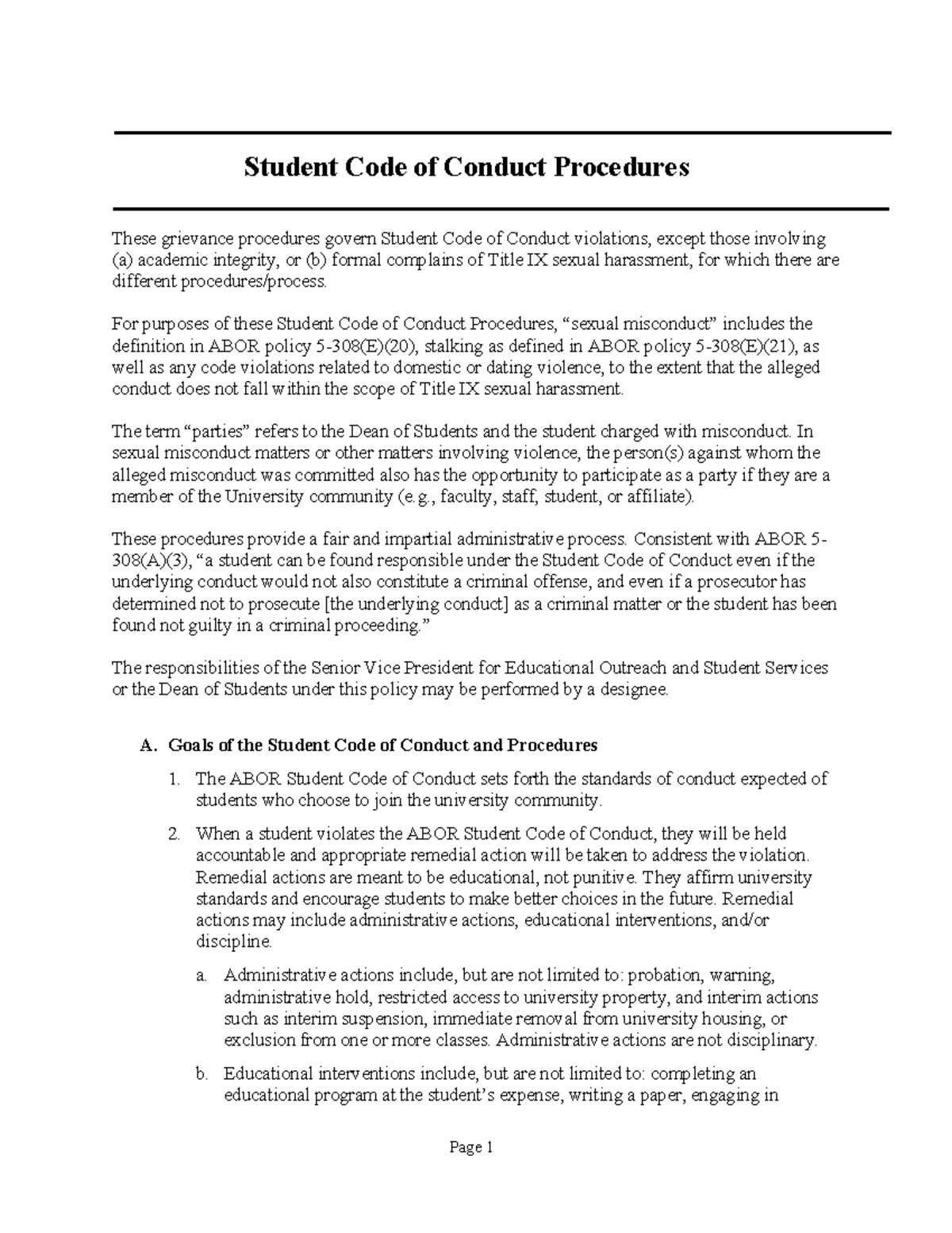 Student conduct procedures rev 6-23-2021 Cleryfinal - Student Code of ...