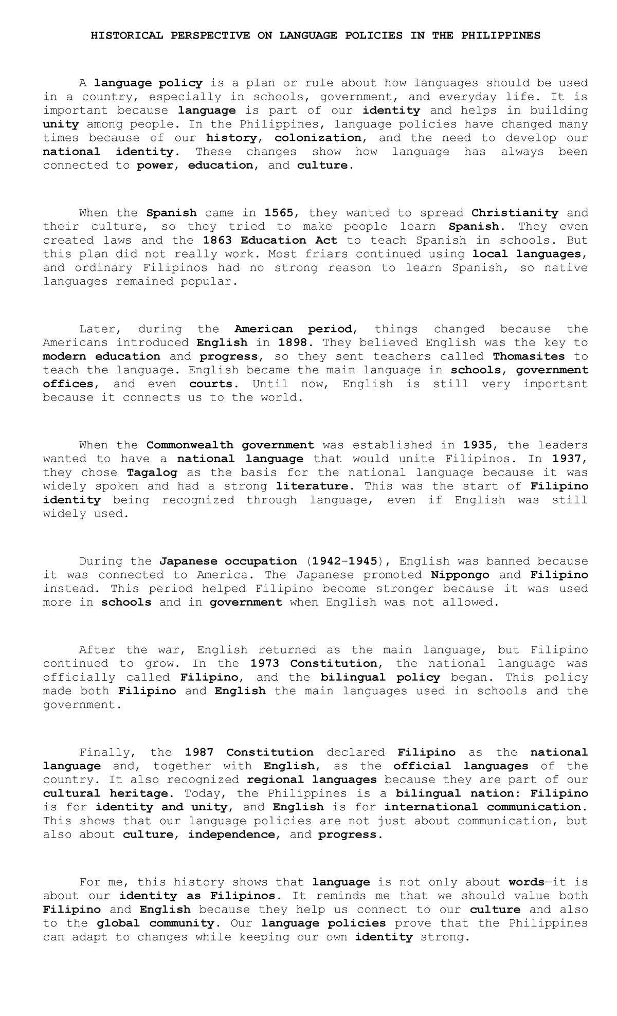 HIST 101: Language Policies in the Philippines - A Historical Overview ...