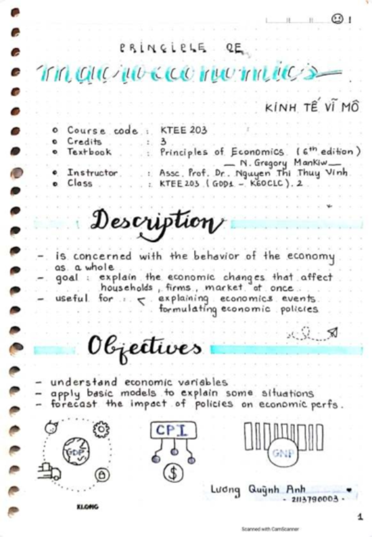 Principles of Macroeconomics - KTEE 203 Lecture Notes - Studocu