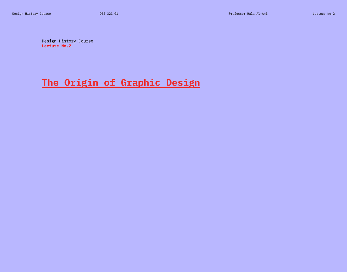 Development and Evolution of Writing in Design History DES 321 01 - Studocu