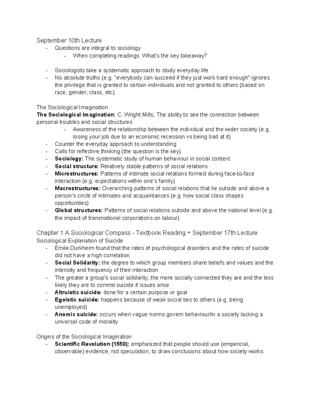 Sociology SOC101 - Chapter 7 Lecture Notes on Social Inequality - Studocu
