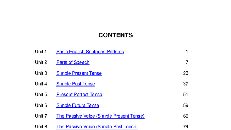 Basic English Sentence Patterns: A Comprehensive Guide - Studocu