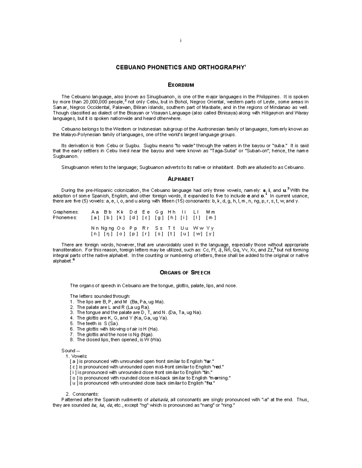 Cebuano Phonetics & Orthography Overview: Language Use in the PH - Studocu