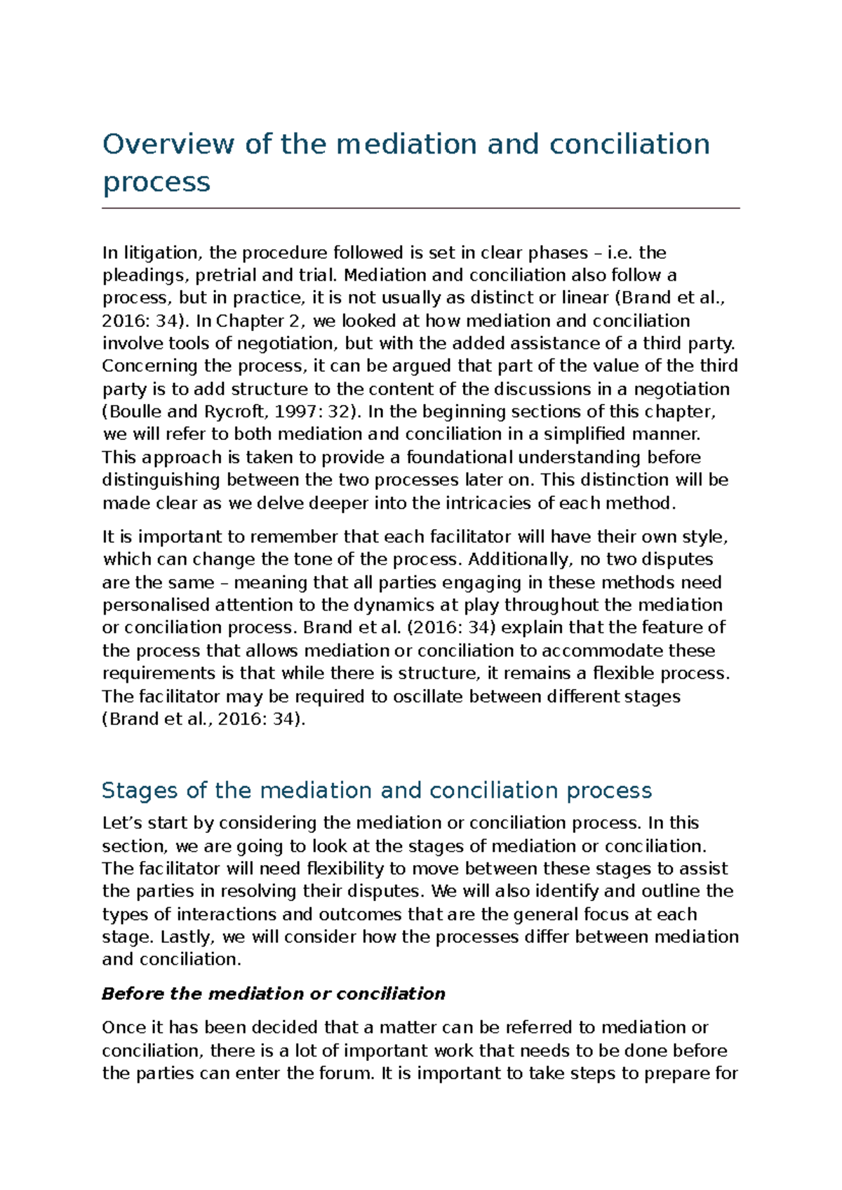 Mediation and Conciliation in Dispute Resolution: A Comprehensive ...
