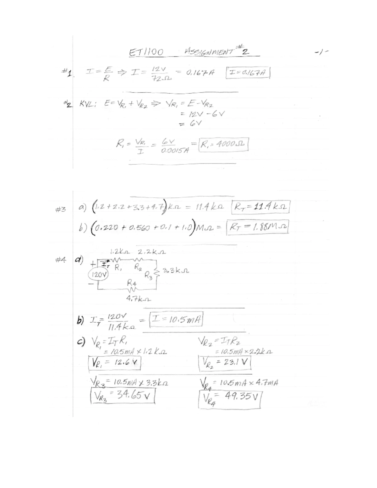 ET1100 Series-Parallel Circuits Practice Problems & Solutions Ver 1.0 ...
